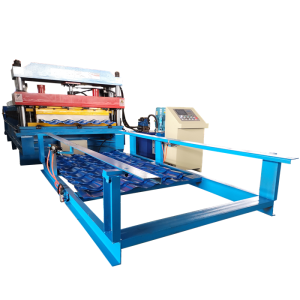 Lace shearing glazed tile with anti-aging effect rolling forming machine